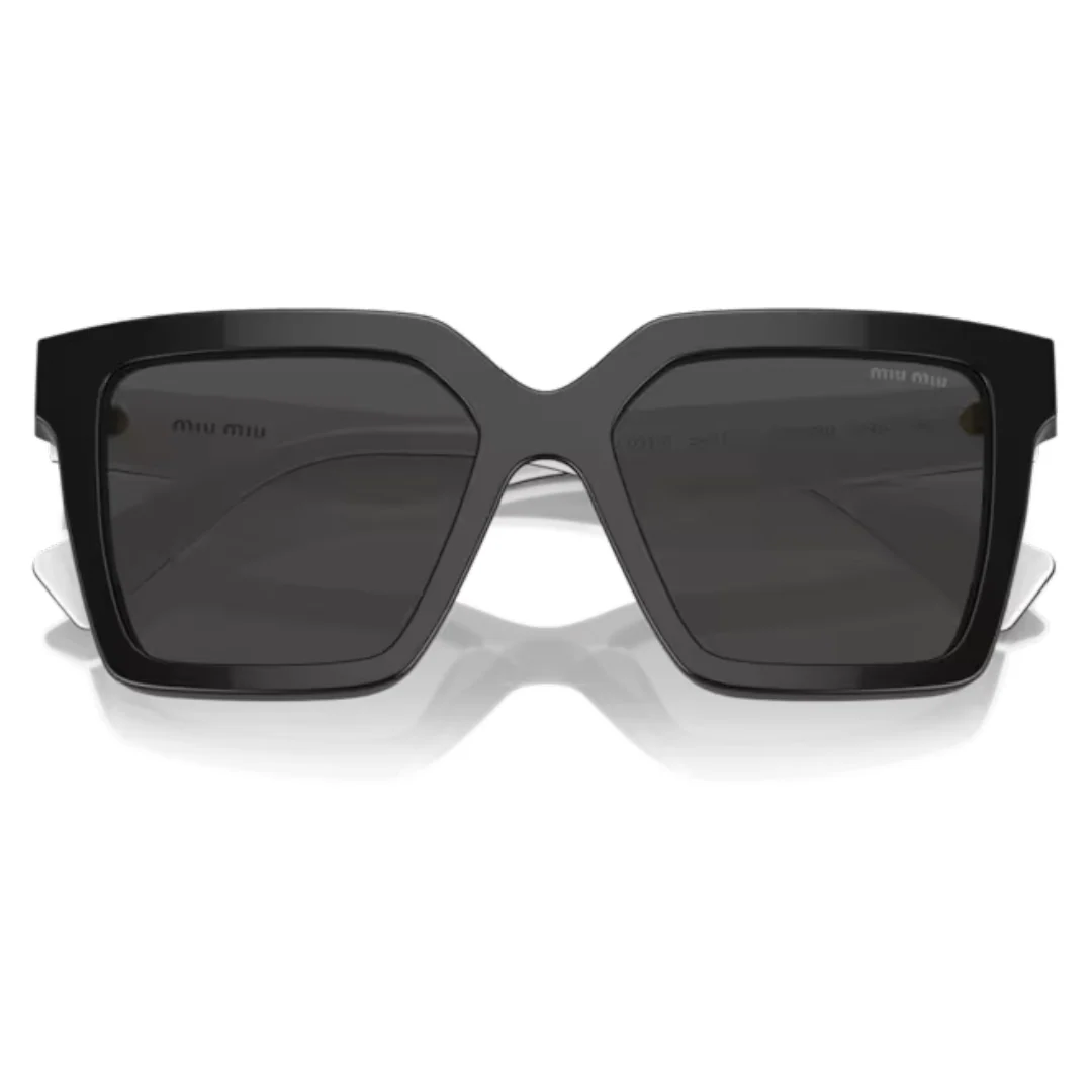 MIU MIU LOGO SQUARE SUNGLASSES WHITE/BLACK - Image 3