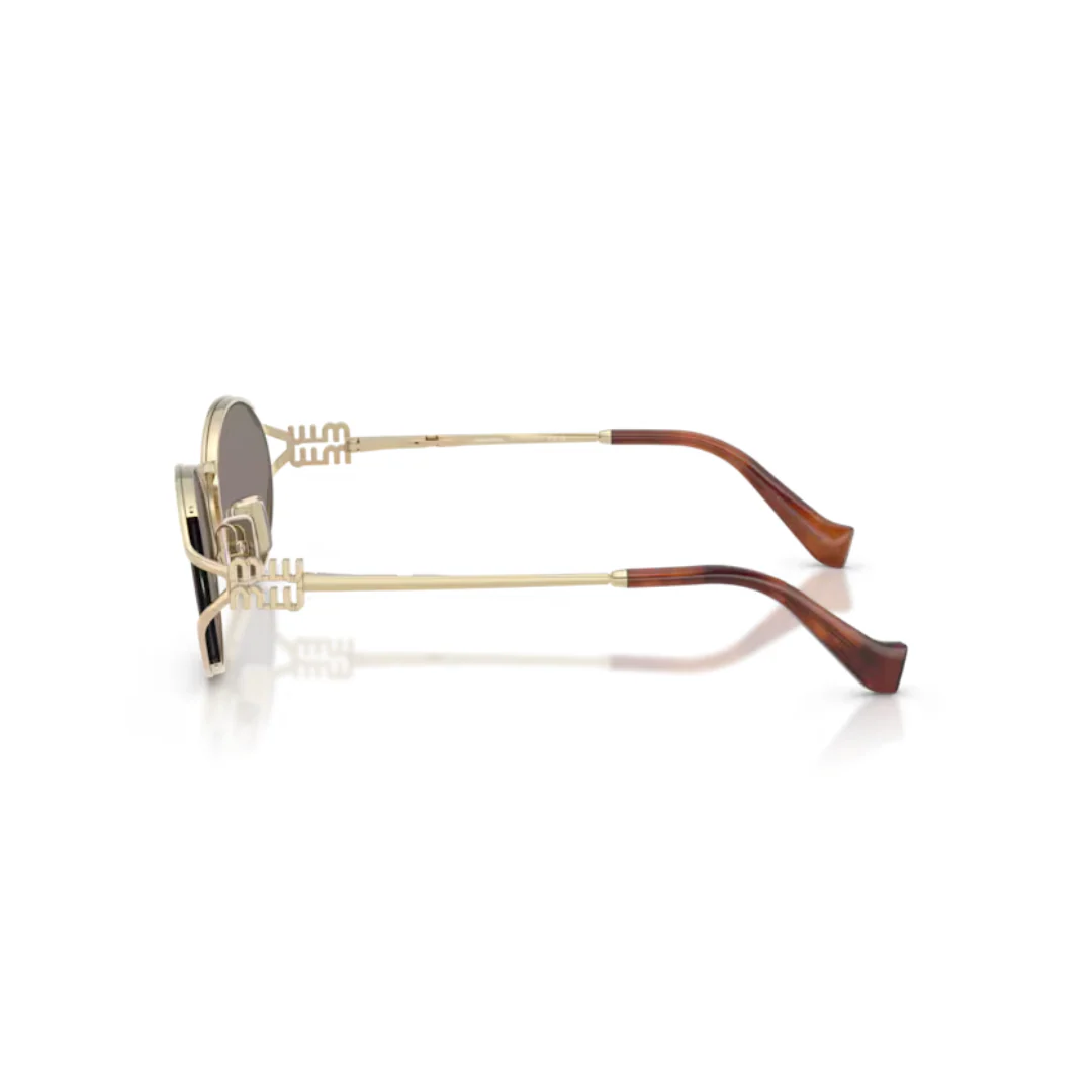 MIU MIU MU54ZS SUNGLASSES GOLD/BLACK - Image 2