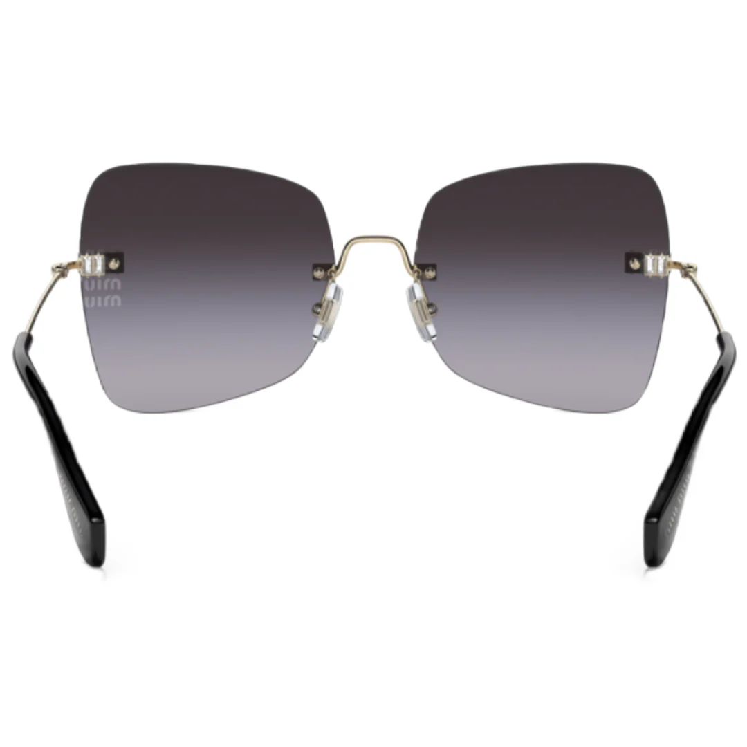 MIU MIU WOMENS SUNGLASSES GOLD/BLACK/CRYSTAL 0MU 50WS - Image 3
