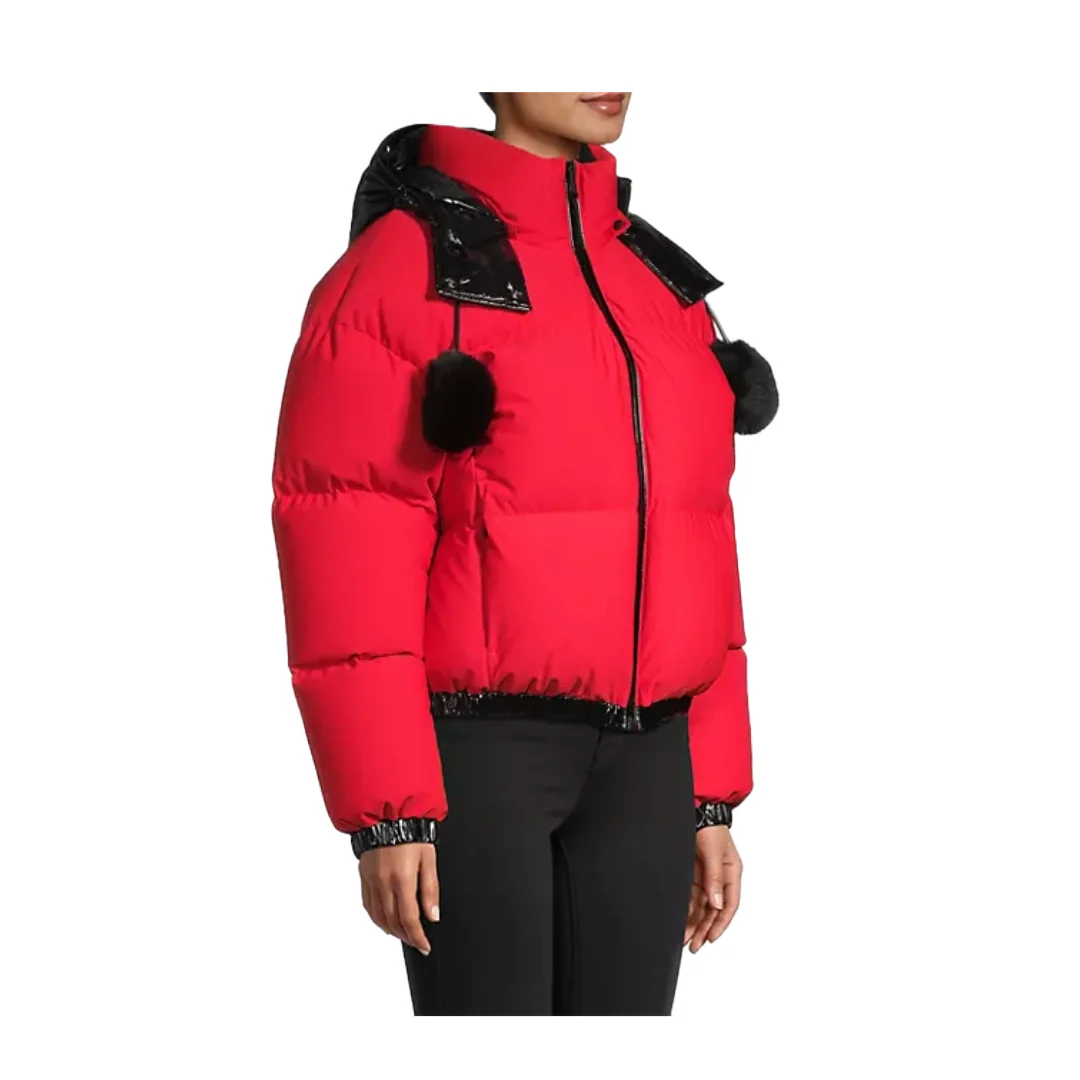 MOOSE KNUCKLES SPORT MASPETH CROPPED PUFFER RED - Image 3