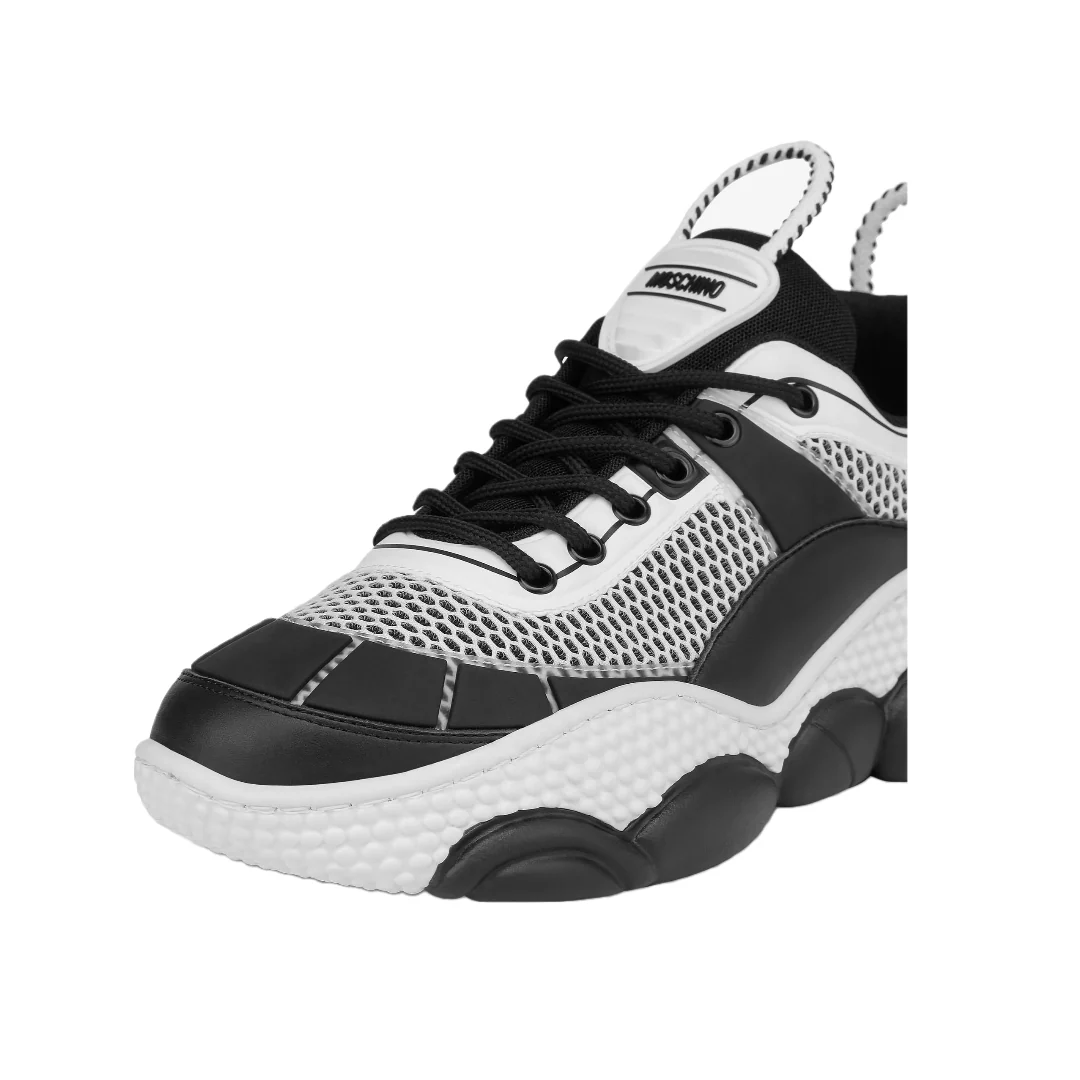 MOSCHINO MESH BUBBLE TEDDY SHOES BLACK/WHITE - Image 2