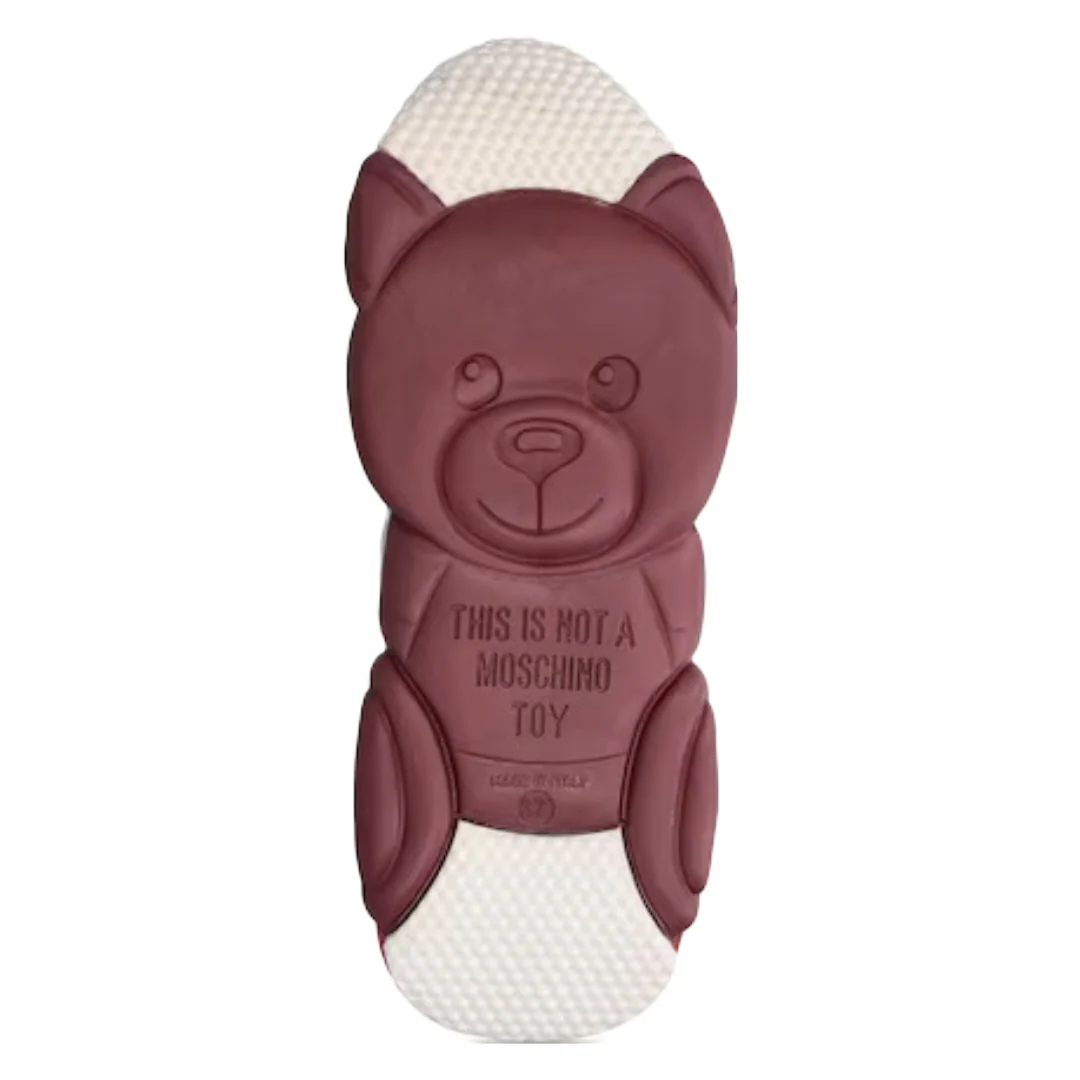 MOSCHINO TEDDY POP SHOES BURGUNDY/TAN/PINK - Image 3