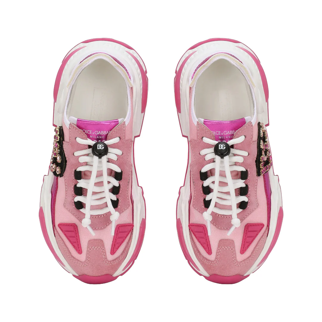 KIDS NYLON AIRMASTER SNEAKERS WITH DG LOGO ROSA/FUXIA - Image 4