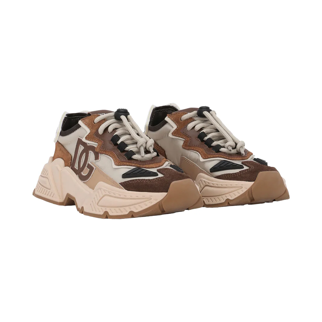 KIDS NYLON DAYMASTER SNEAKERS WITH DG LOGO BEIGE - Image 2
