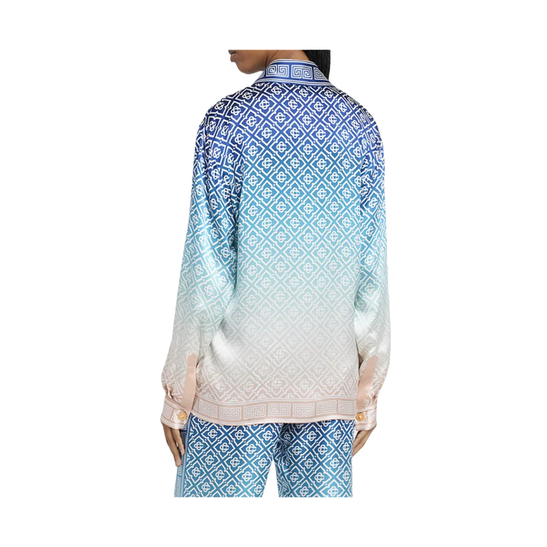 OMBRE MONOGRAM SILK BUTTON-DOWN SHIRT - Image 3