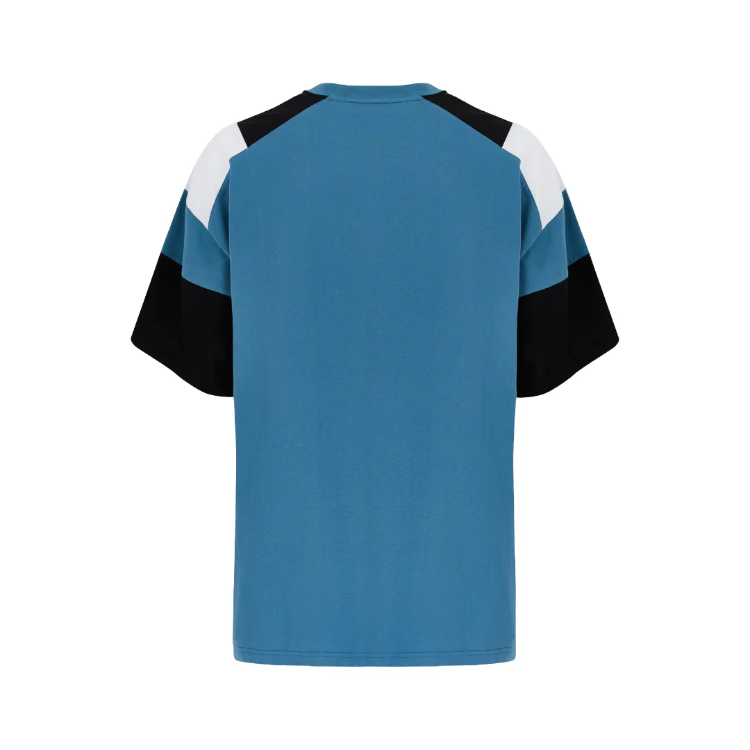 OVERSIZED PANELLED T-SHIRT IN BLUE - Image 2