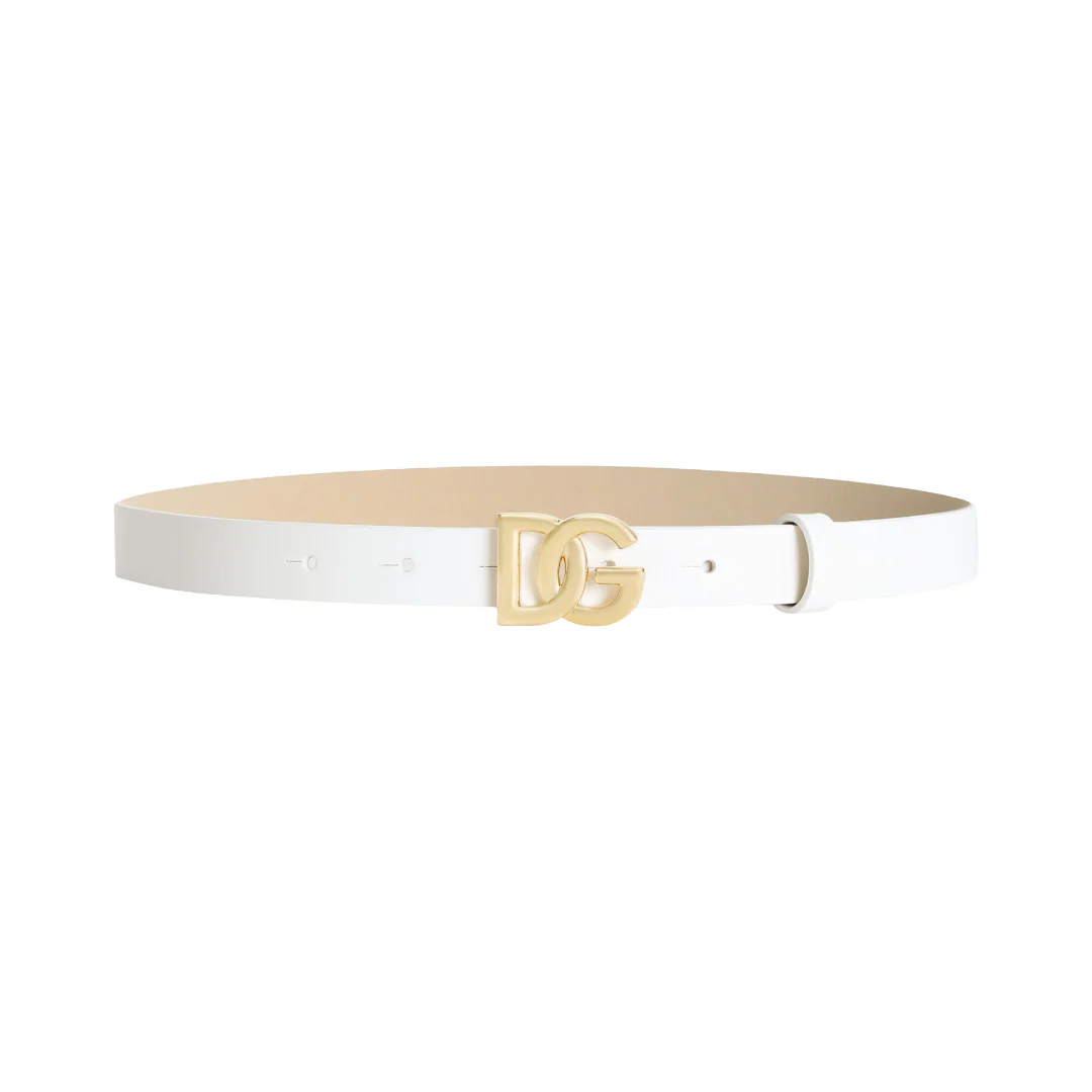 PATENT LEATHER BELT WITH DG LOGO