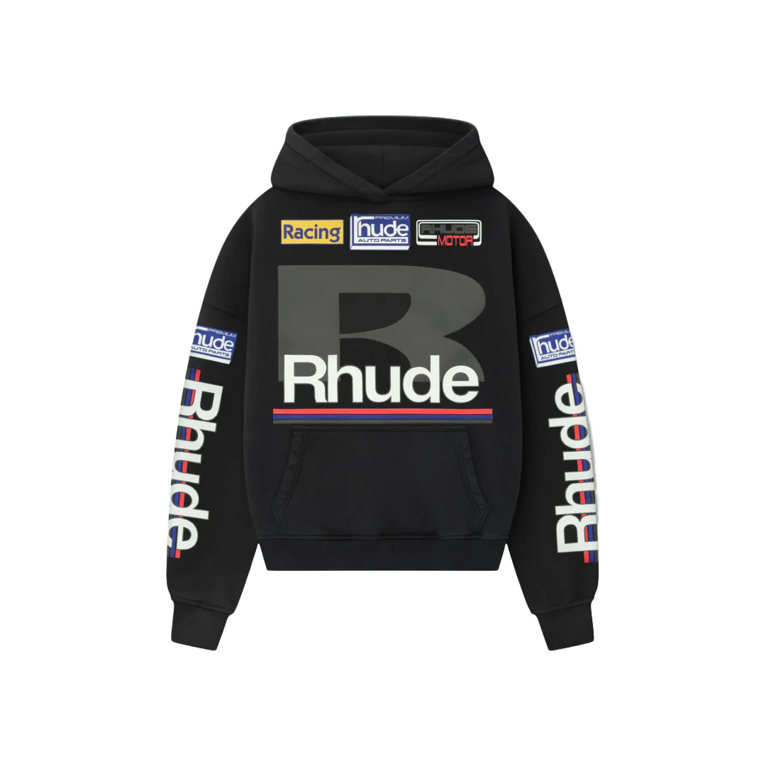 PETROL PATCH HOODIE BLACK