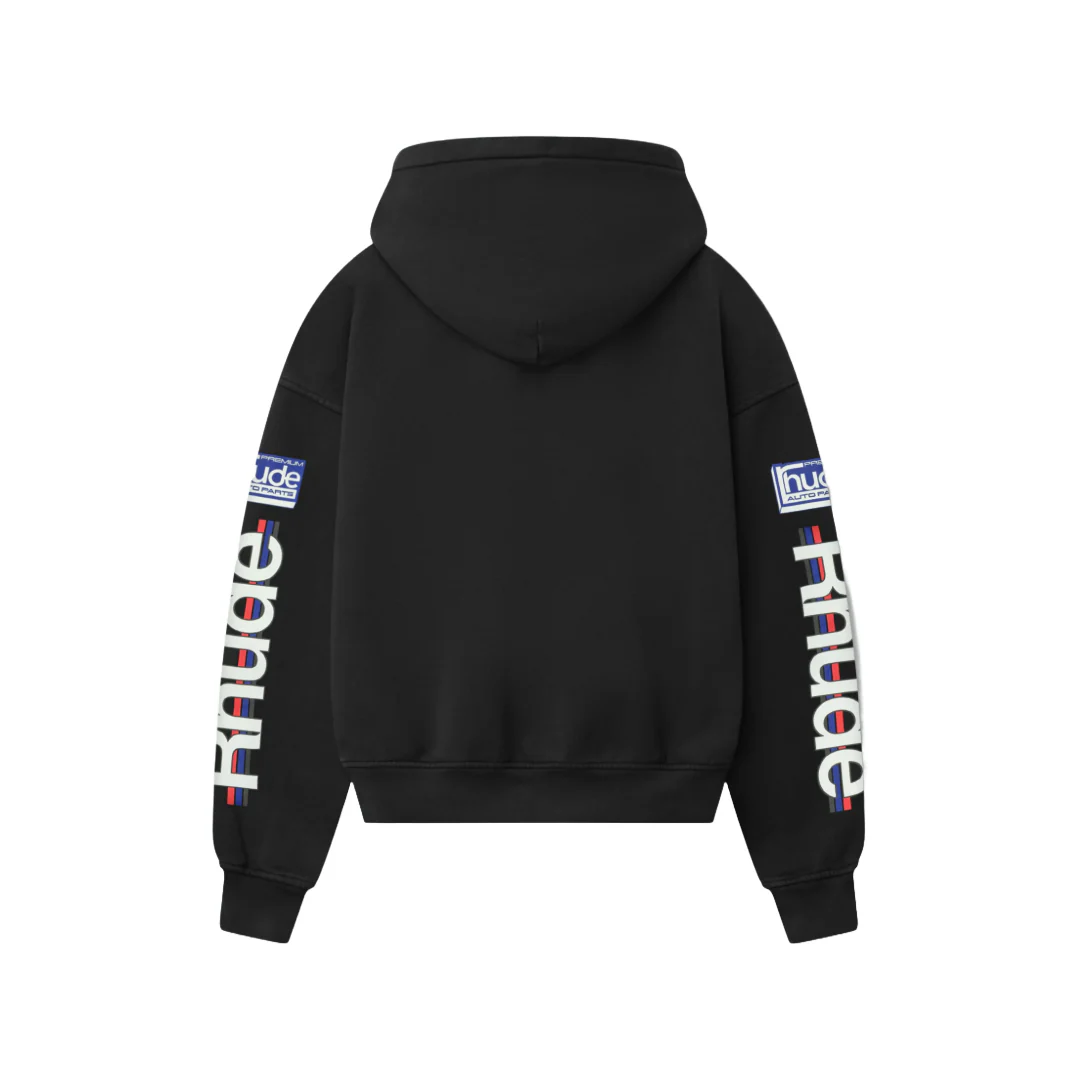 PETROL PATCH HOODIE BLACK - Image 2