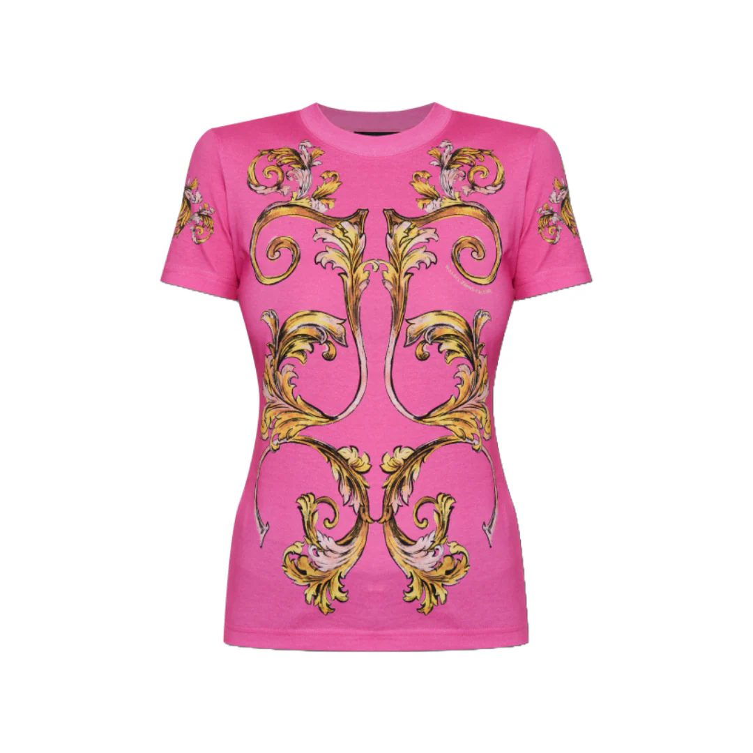 PINK BAROCCO PRINT T-SHIRT