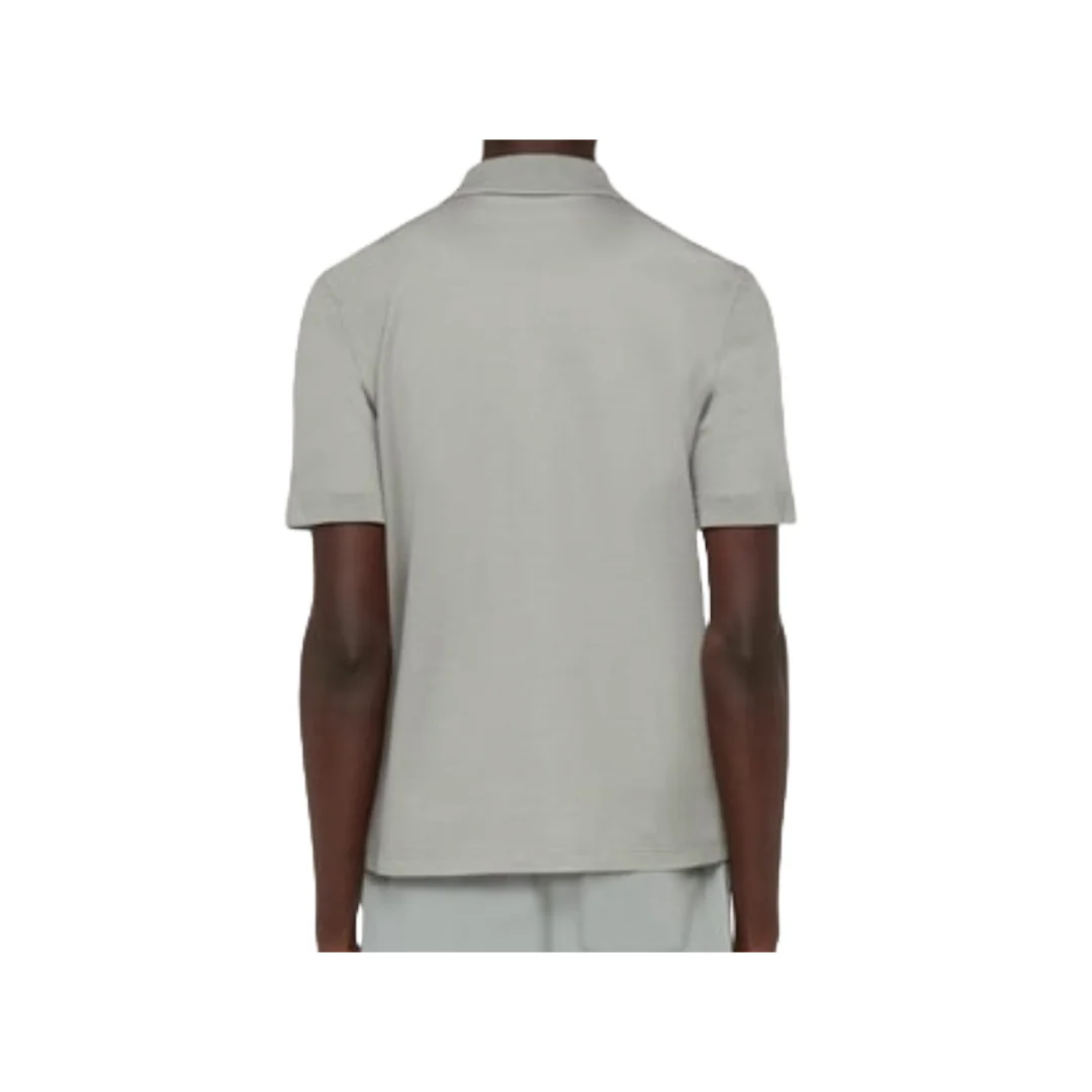 POLO WITH ZIP COLLAR GREY - Image 2