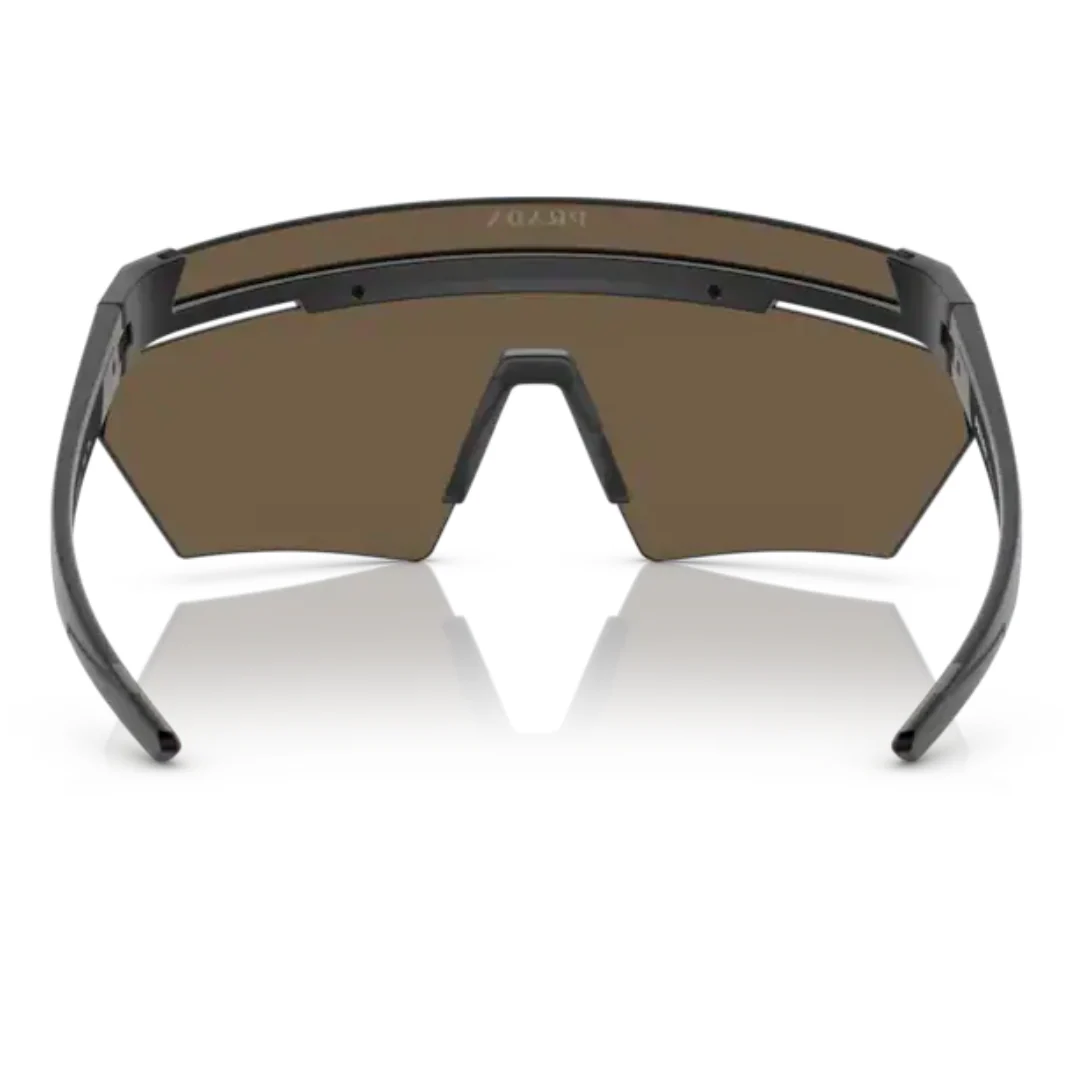PRADA VISER SUNGLASSES MATTE BLACK/ORANGE 0PS 01YS - Image 3