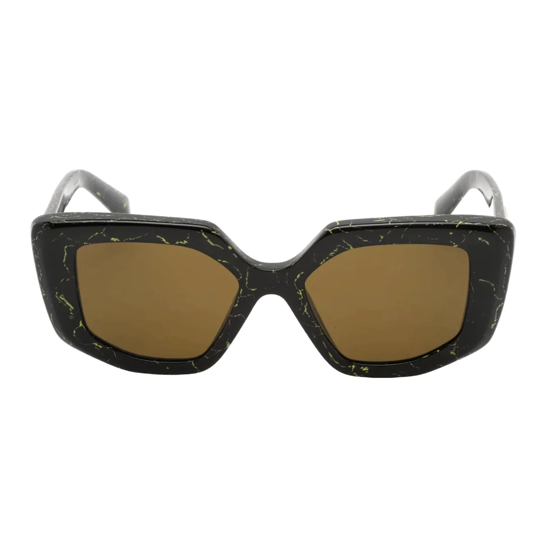 PRADA WOMEN'S SUNGLASSES 0PR 14ZS BLACK/YELLOW MARBLE - Image 2