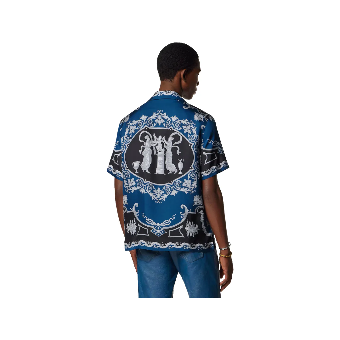 PRINRED SILK TWILL SLIM SHIRT - Image 2