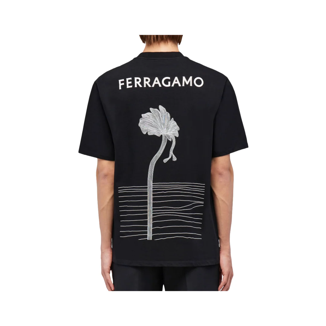 PRINTED T-SHIRT BLACK - Image 2