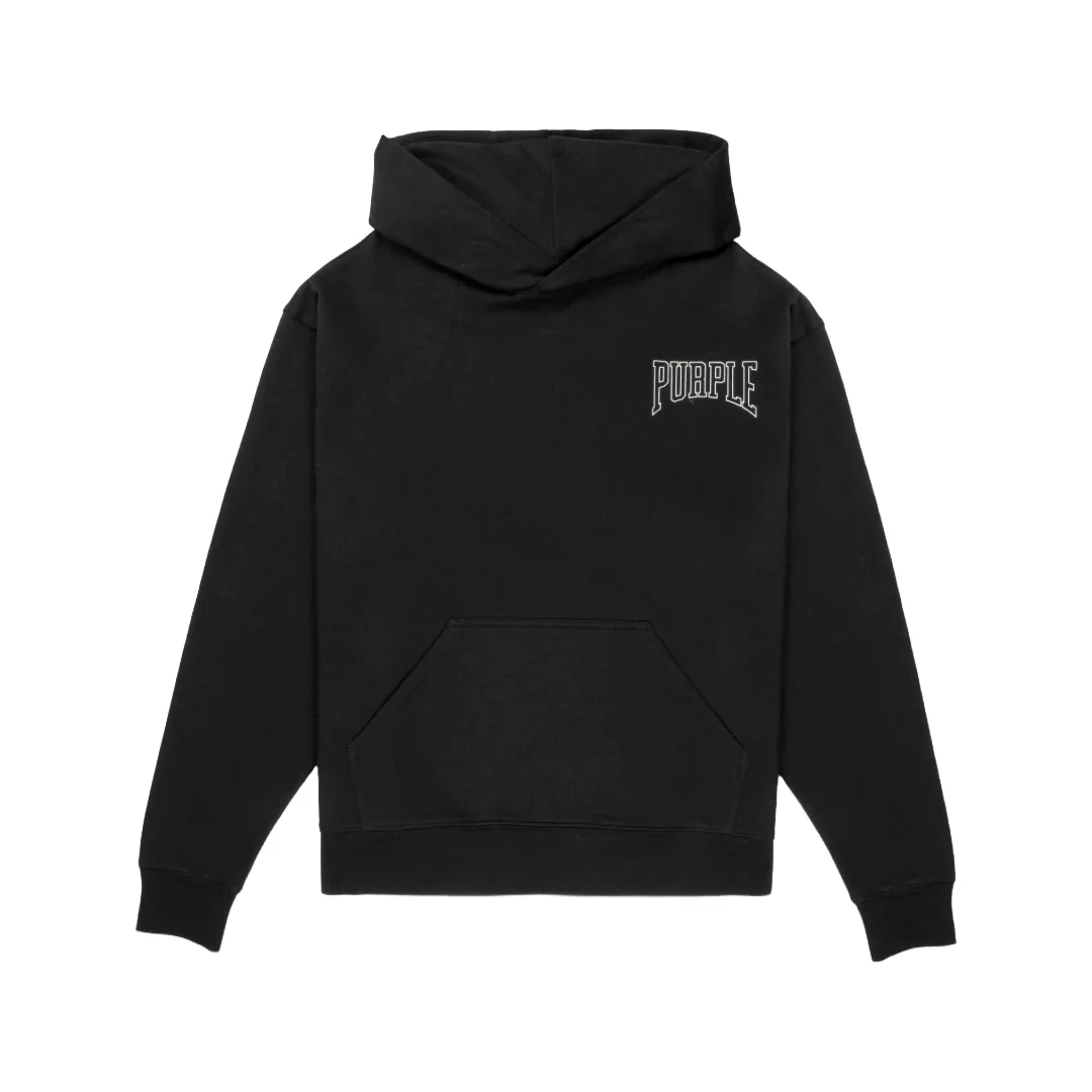PURPLE BRAND FALLEN FRENCH TERRY HOODY BLACK