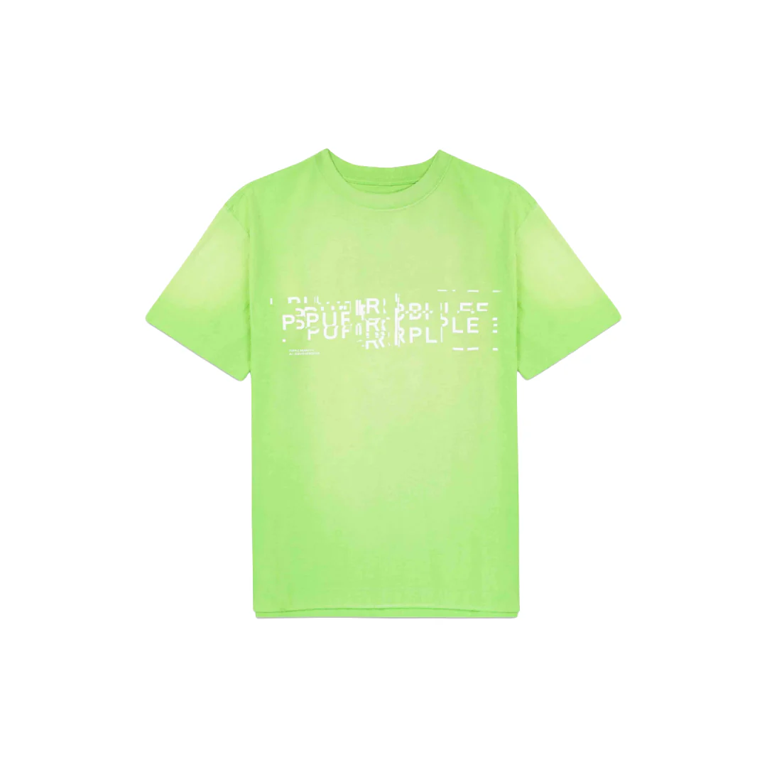 PURPLE BRAND GLITCH T-SHIRT GREEN