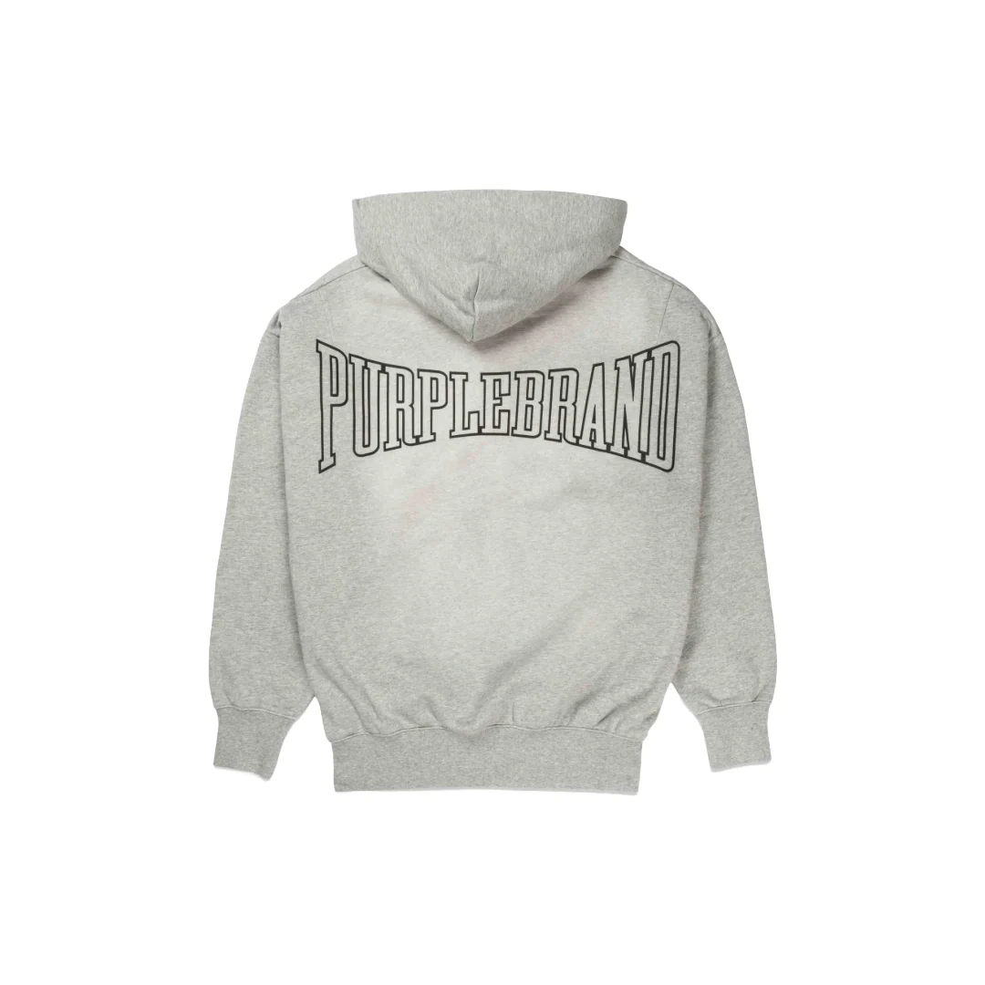 PURPLE BRAND HEAVYWEIGHT HOODIE GREY - Image 2