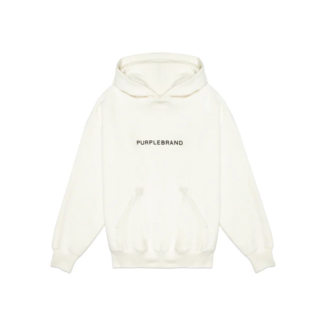 PURPLE BRAND HWT FLEECE PO HOODY WHITE