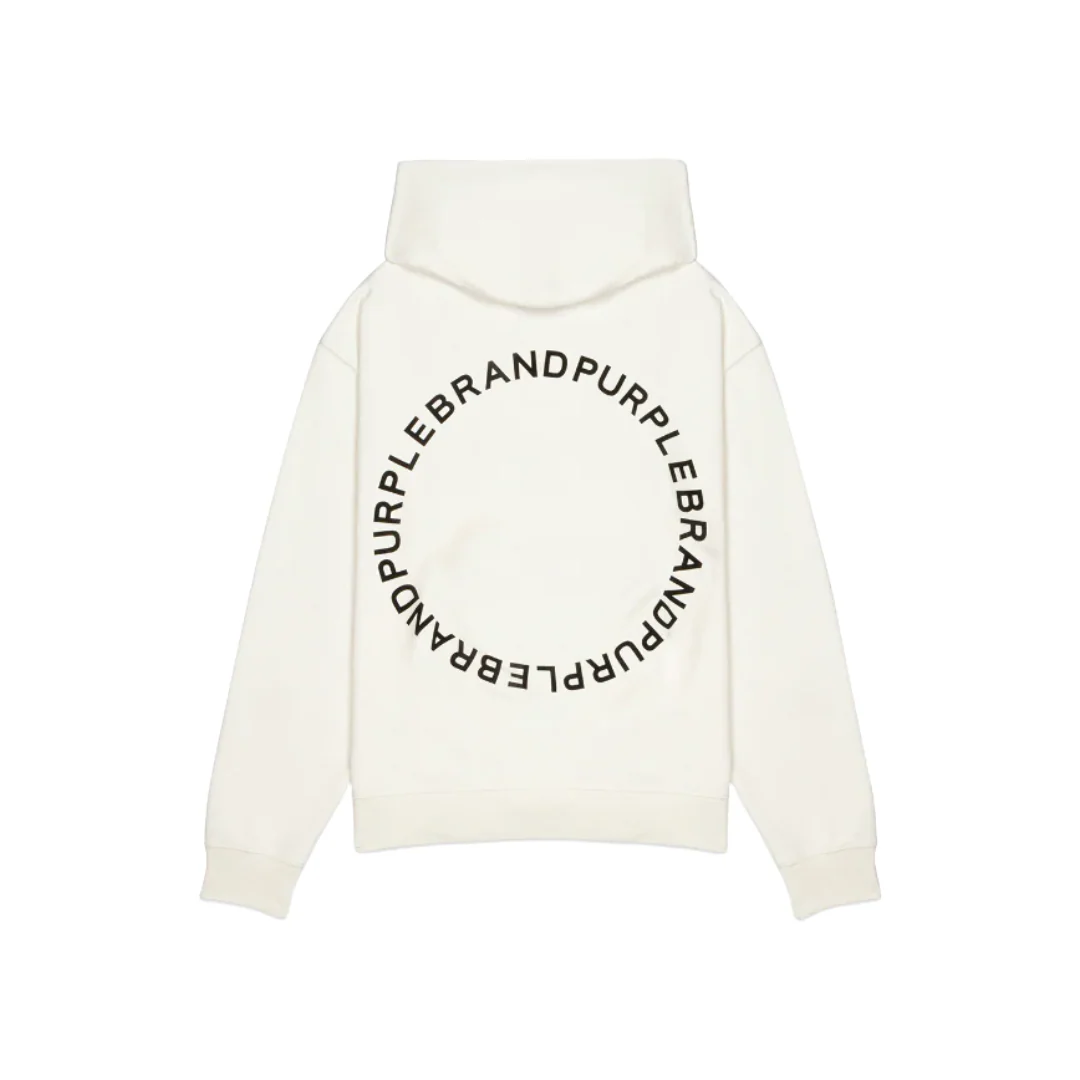 PURPLE BRAND HWT FLEECE PO HOODY WHITE - Image 2