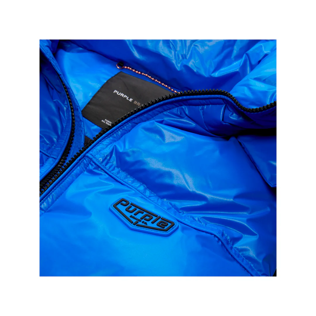 PURPLE BRAND NYLON PUFFER VEST BLUE - Image 2
