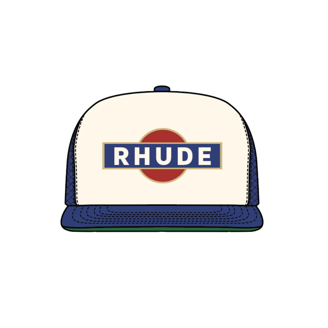 RACER TRUCKER HAT NAVY/OFF WHITE