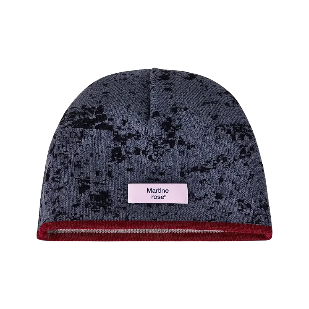 REVERSIBLE BEANIE GRAY/RED - Image 4