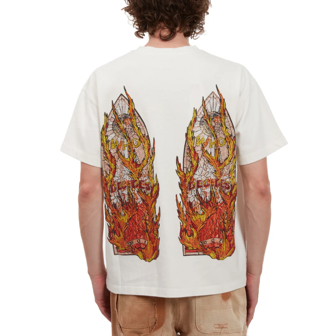 RHINESTONE FLAME GLASS JERSEY WHITE - Image 3