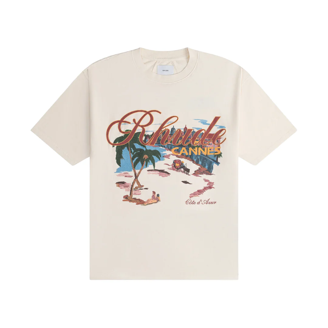 RHUDE CANNES BEACH TEE VTG WHITE