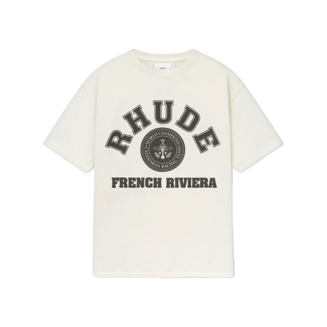 RHUDE FRENCH RIVIERA TEE WHITE