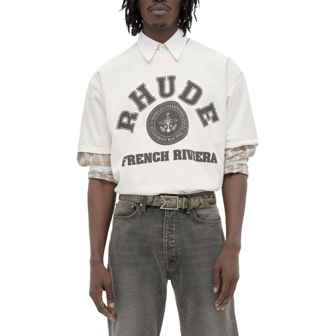RHUDE FRENCH RIVIERA TEE WHITE - Image 2