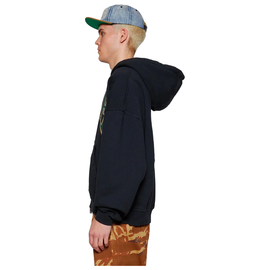 RHUDE PARCOURS DES CHAMPIONS ZIP HOODIE VTG BLACK - Image 3