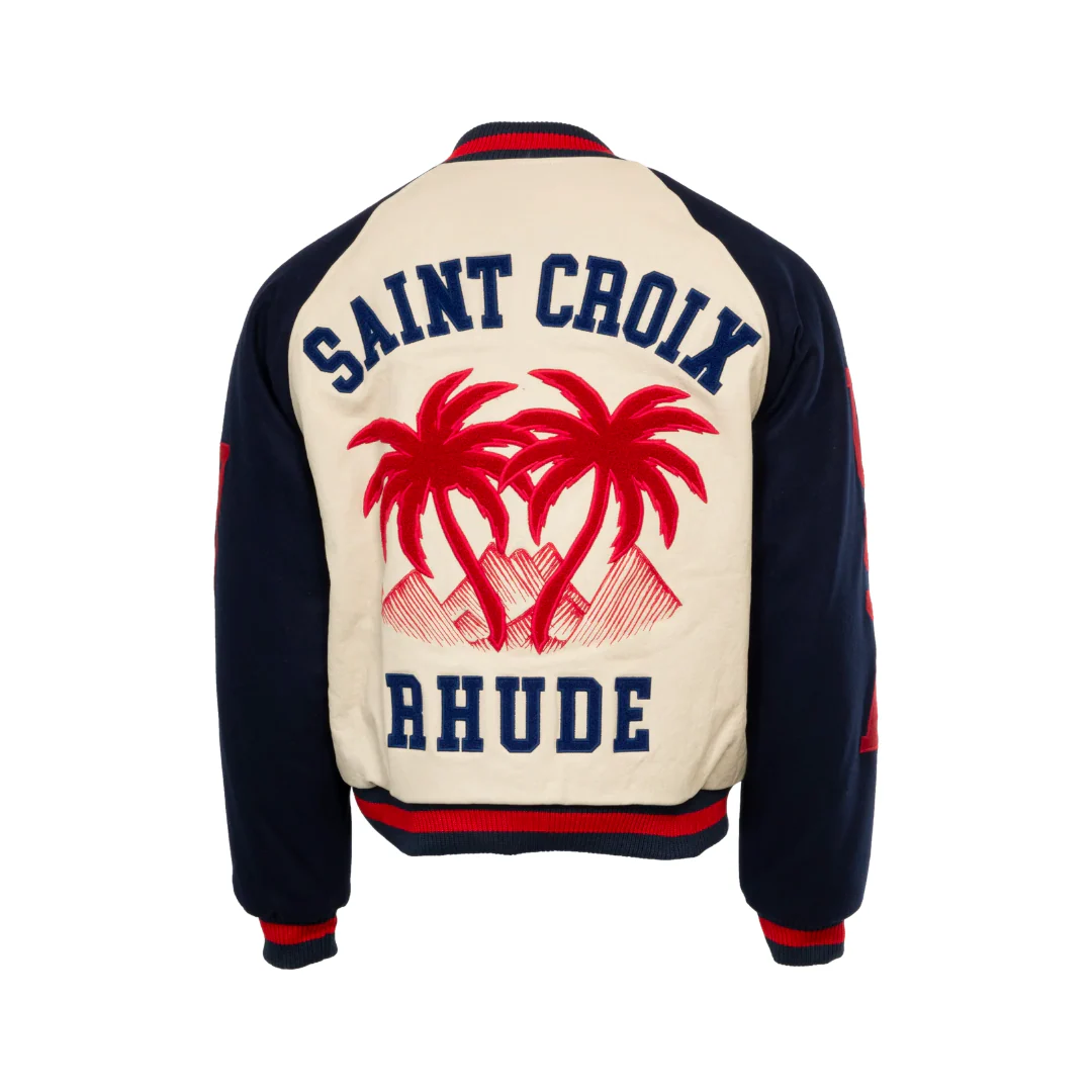 RHUDE ST. CROIX VARSITY IVORY/NAVY - Image 2