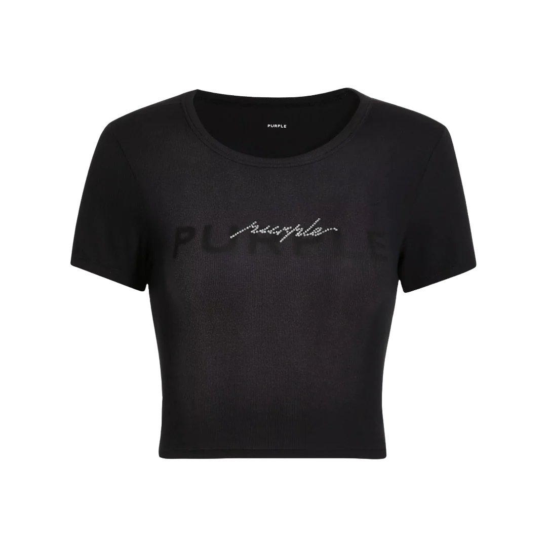 RIB BABY TEE BLACK