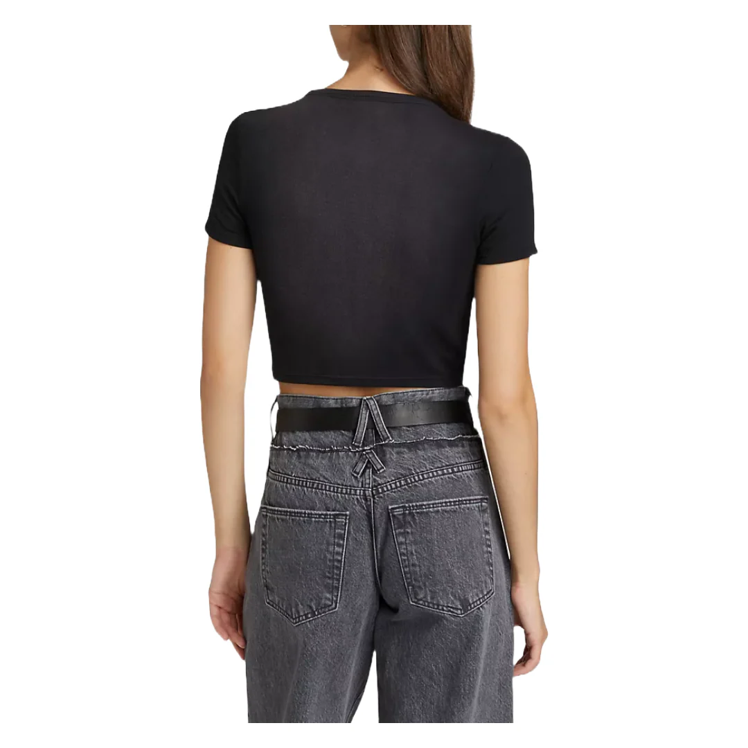 RIB BABY TEE BLACK - Image 3
