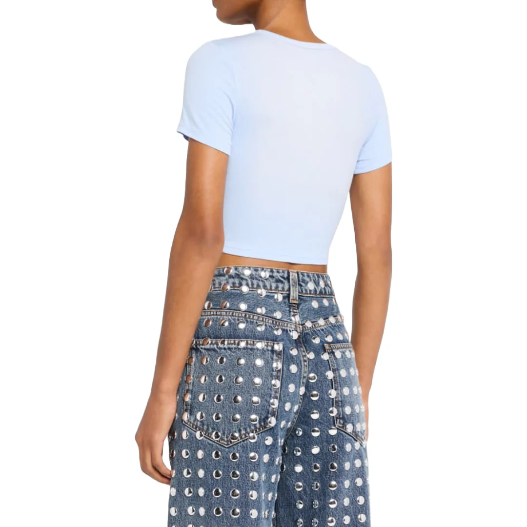 RIB BABY TEE BLUE - Image 2
