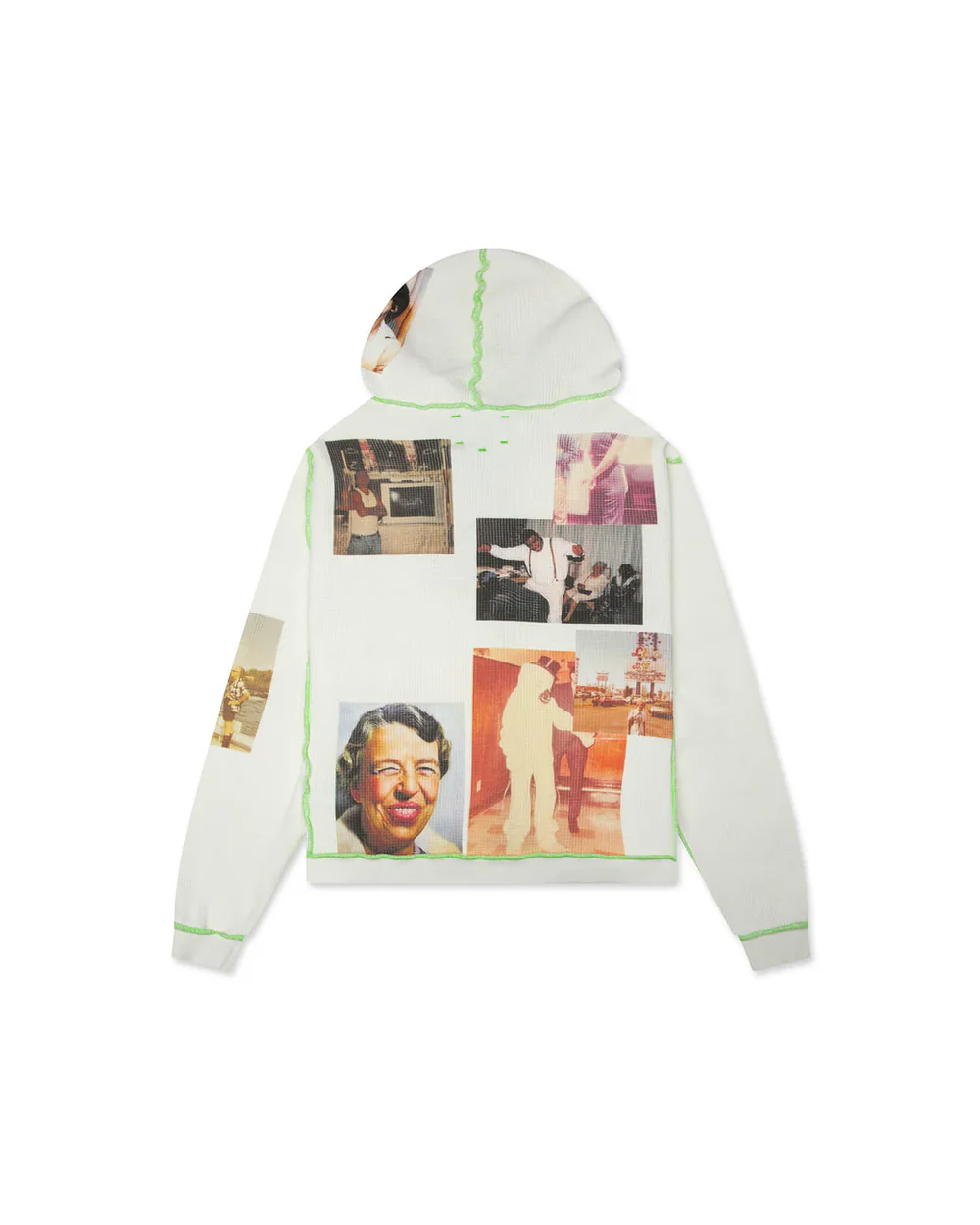 Ricky Waffle Zip-Up Hoodie - White - Image 2