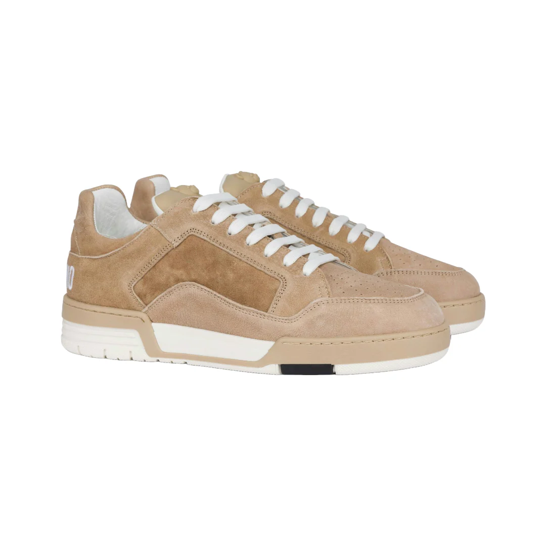RUBBER TEDDY BEAR NAPPA LEATHER STREETBALL SNEAKERS BEIGE - Image 2