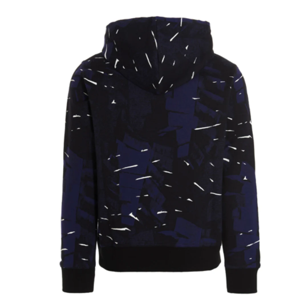 SALVATORE FERRAGAMO LOGO EMBROIDERED HOODIE BLUE - Image 2