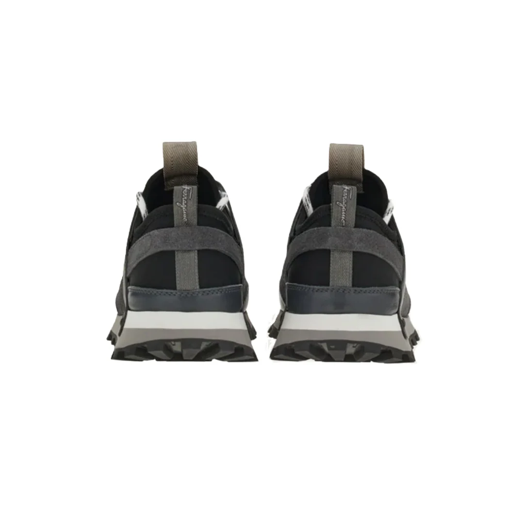 SALVATORE FERRAGAMO PULL-ON SNEAKER GREY/BLACK - Image 2