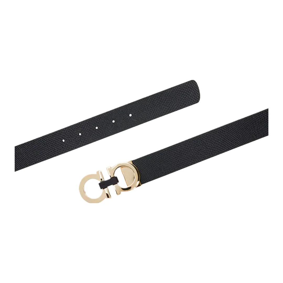 SALVATORE FERRAGAMO REVERSIBLE AND ADJUSTABLE GANCINI BELT NERO/BROWN - Image 2