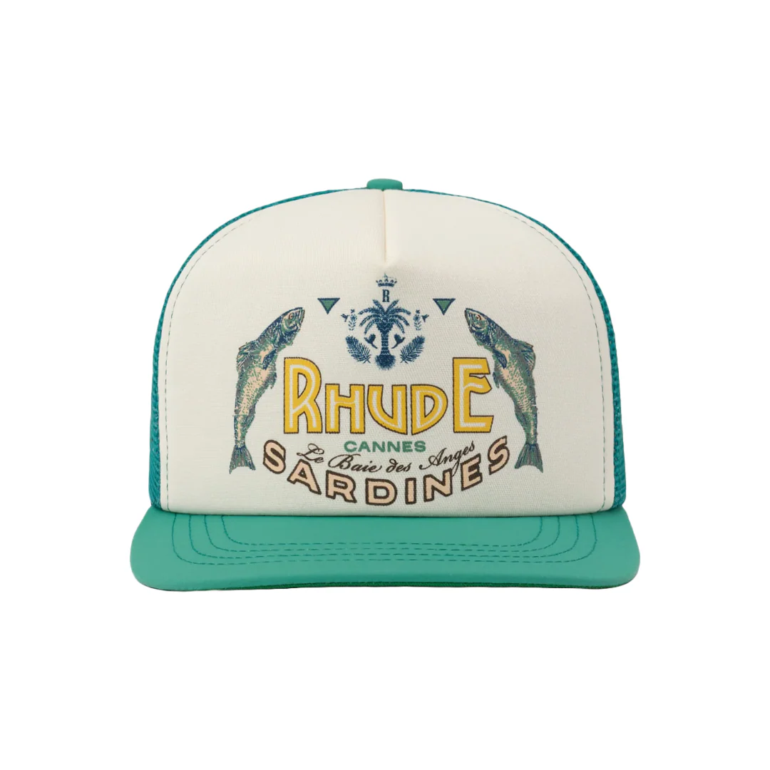 SARDINES TRUCKER HAT GREEN/CREAM