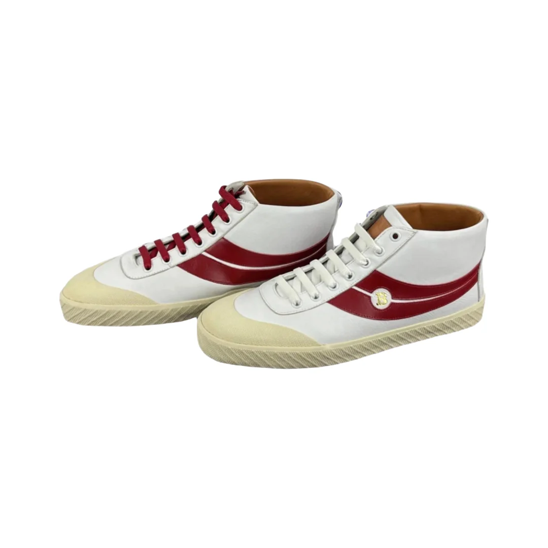 SHETAN WHITE/RED LEATHER SNEAKERS - Image 2