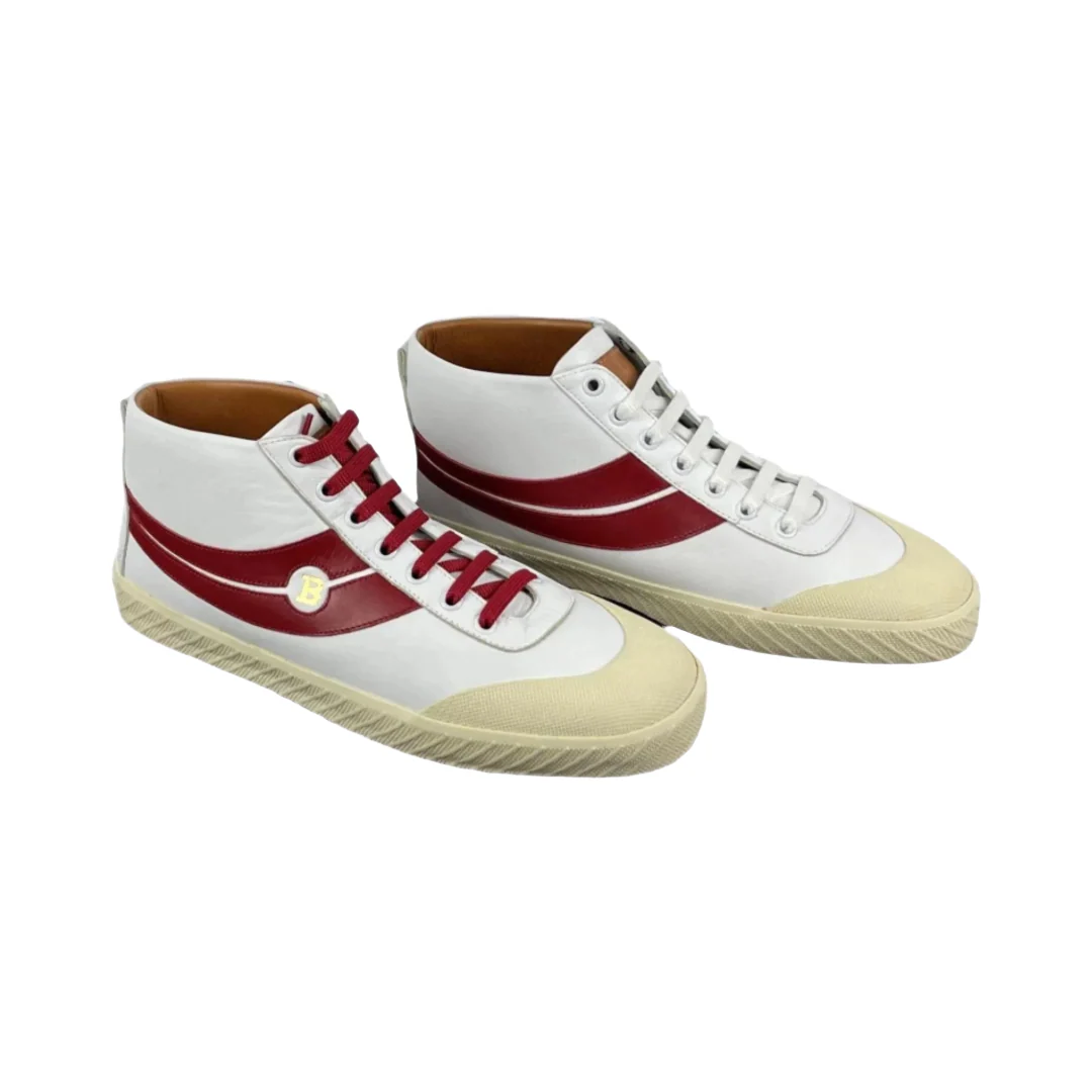 SHETAN WHITE/RED LEATHER SNEAKERS - Image 3