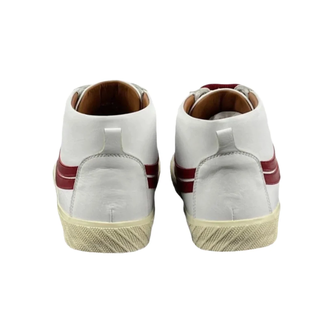 SHETAN WHITE/RED LEATHER SNEAKERS - Image 4