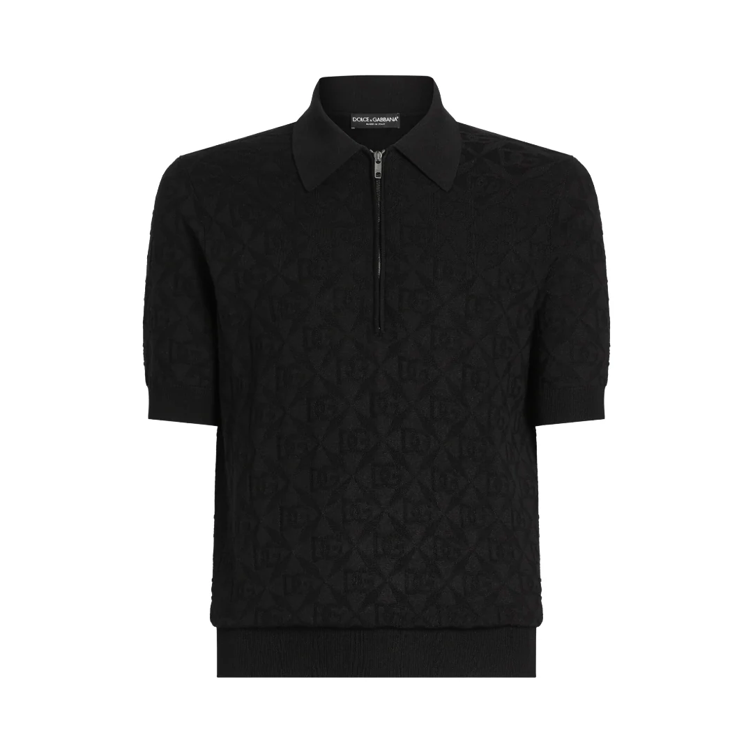 SILK POLO SHIRT WITH LOGO