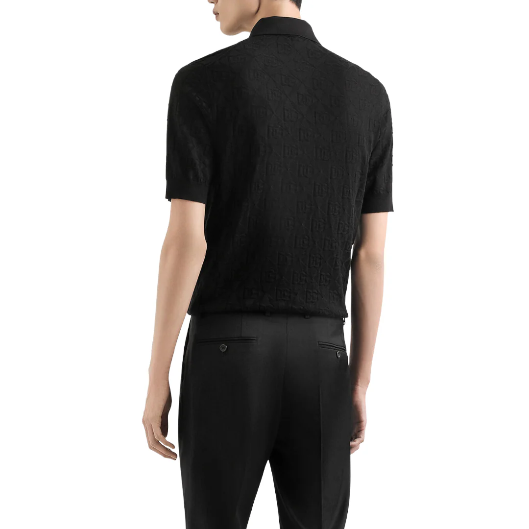SILK POLO SHIRT WITH LOGO - Image 3