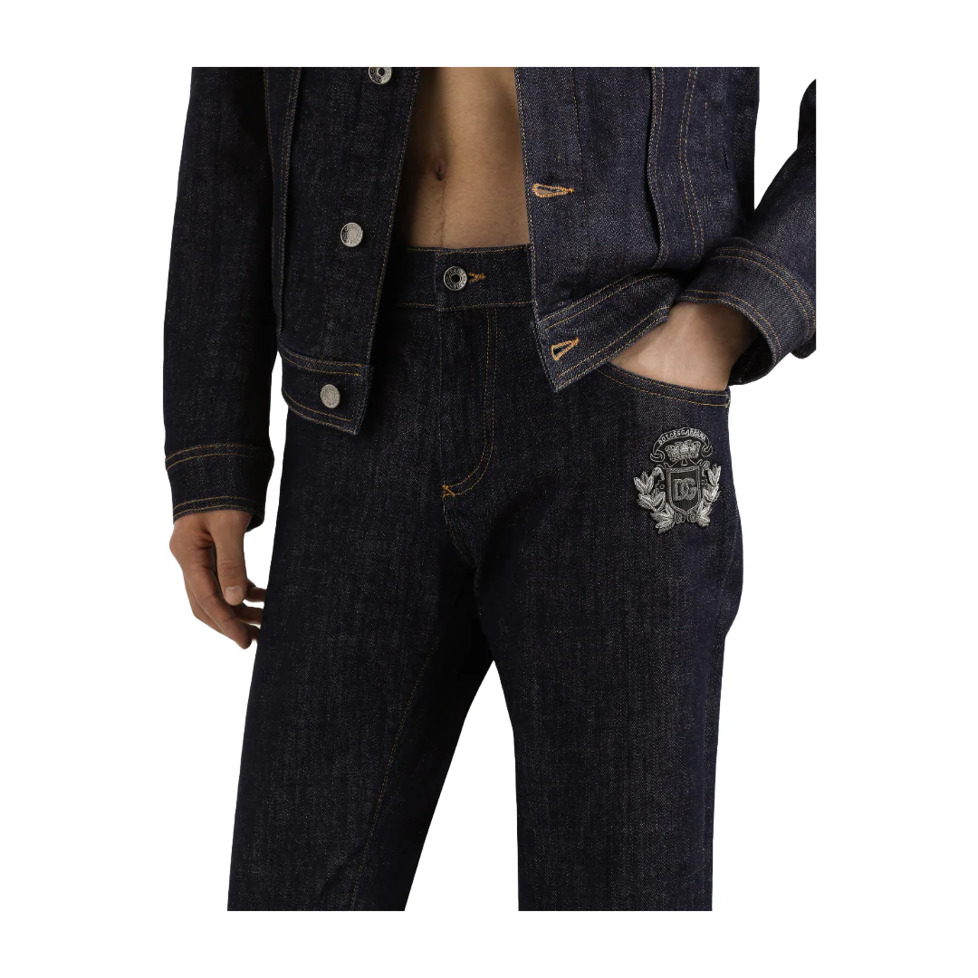 SKINNY STRETCH COTTON JEANS WITH PATCH - Image 4