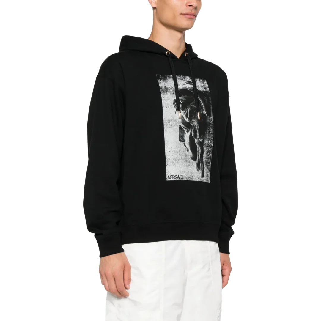 STATUE PRINT COTTON SWEATSHIRT BLACK - Image 2