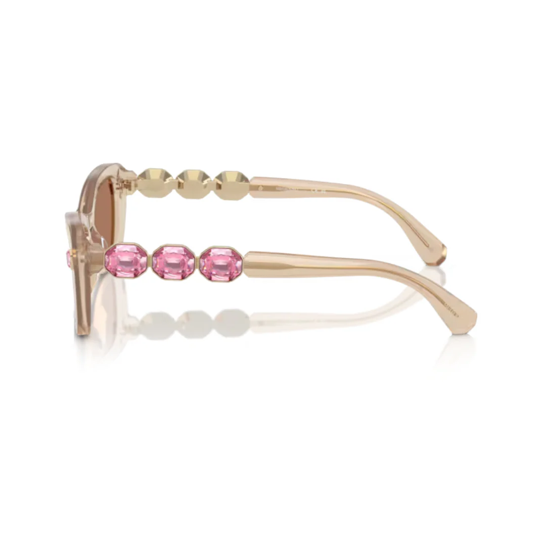 SWAROVSKI SUNGLASSES BUTTERFLY SHAPE BEIGE/PINK - Image 2